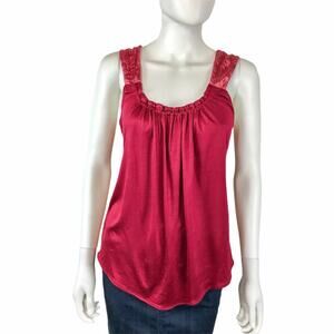 Banana Republic NWT Red Blouse Heritage Maroon Sleeveless Top